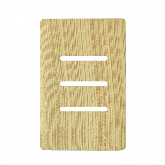 Placa p/ 3 Interruptores 4x2 - Novara Maple